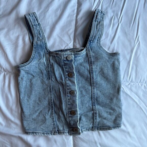 art class Blue Denim Tank Top, XL - Picture 2 of 5